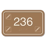 Room Number Sign w/Symbols