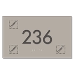 Room Number Sign w/Symbols