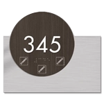Room Number Sign w/Symbols