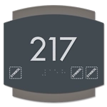 Room Number Sign w/Symbols