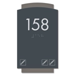 Room Number Sign w/Symbols