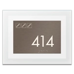 Room Number Sign w/Symbols - Horizontal