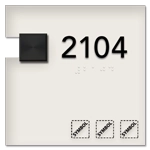 Room Number Sign w/Symbols