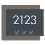 Room Number Sign w/Symbols