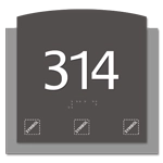 Room Number Sign w/Symbols