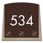 Room Number Sign w/Symbols