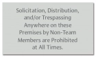 Solicitation, Distribution, and/or Trespassing Prohibited Sign