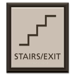 Stairs / Exit Sign w/Symbol