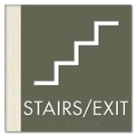 Stairs / Exit Sign w/Symbol