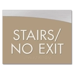Stairs/No Exit Egress Sign