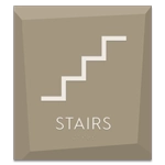 Stairs Sign w/Symbol