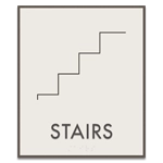 Stairs Sign w/ Symbol