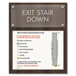 Standard Stairway Evacuation Plans - CA Compliant