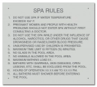 State Pool Sign - Spa Rules - Alabama Compliant
