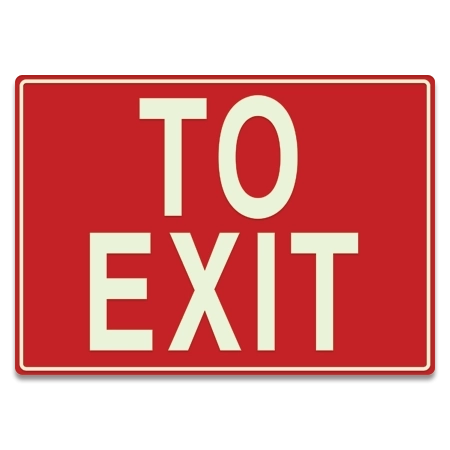 "To Exit" Sign - LaserGlow