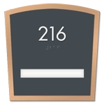 Unit Numbers with Insert - 1 slot