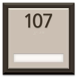 Unit Numbers with Insert - 1 slot