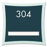 Unit Numbers with Insert - 1 slot