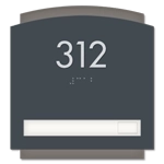 Unit Numbers with Insert - 1 slot