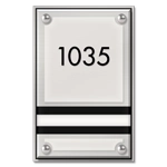Unit Numbers with Insert - 1 slot