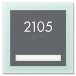 Unit Numbers with Insert - 1 slot