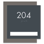 Unit Numbers with Insert - 1 slot