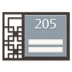 Unit Numbers with Insert - 2 slot