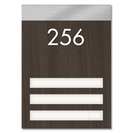 Unit Numbers with Insert - 2 slot