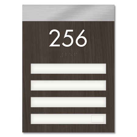 Unit Numbers with Insert - 2 slot