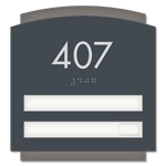 Unit Numbers with Insert - 2 slot