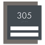 Unit Numbers with Insert - 2 slot