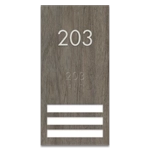 Unit Numbers with Insert - 3 slot