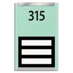 Unit Numbers with Insert - 3 slot