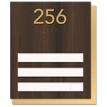 Unit Numbers with Insert - 3 slot
