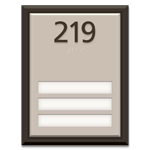 Unit Numbers with Insert - 3 slot