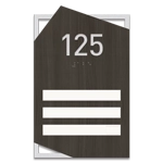 Unit Numbers with Insert - 3 slot