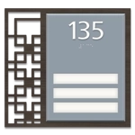 Unit Numbers with Insert - 3 slot