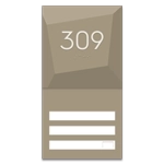 Unit Numbers with Insert - 3 slot