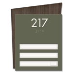 Unit Numbers with Insert - 3 slot