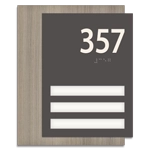 Unit Numbers with Insert - 3 slot
