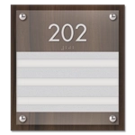 Unit Numbers with Insert - 3 slot