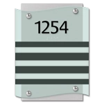 Unit Numbers with Insert - 3 slot