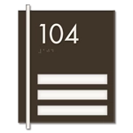 Unit Numbers with Insert - 3 slot