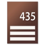 Unit Numbers with Insert - 3 slot