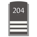 Unit Numbers with Insert - 3 slot