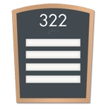 Unit Numbers with Insert - 4 slot