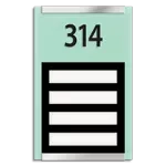 Unit Numbers with Insert - 4 slot