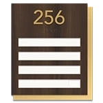 Unit Numbers with Insert - 4 slot