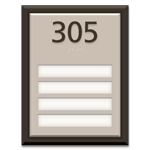 Unit Numbers with Insert - 4 slot
