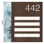Unit Numbers with Insert - 4 slot
